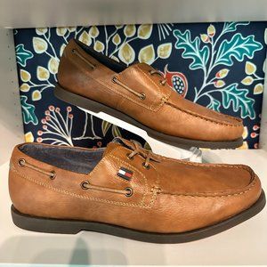 Tommy Hilfiger Size 12 M ALDEZ Tan Natural Mens Oxford Lace-up Deck Shoes